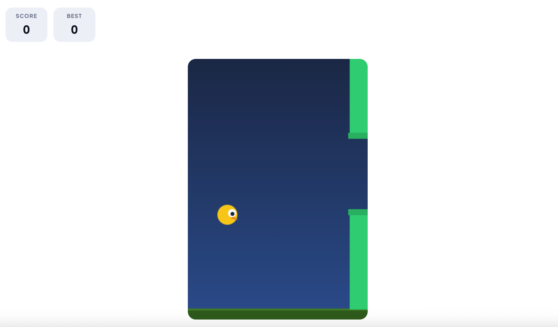 Flappy Bat游戏截图: 难度极高的飞行小游戏