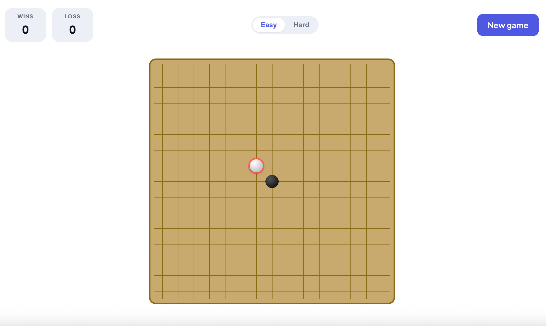 五子棋游戏截图: 五子连珠, 先手必胜